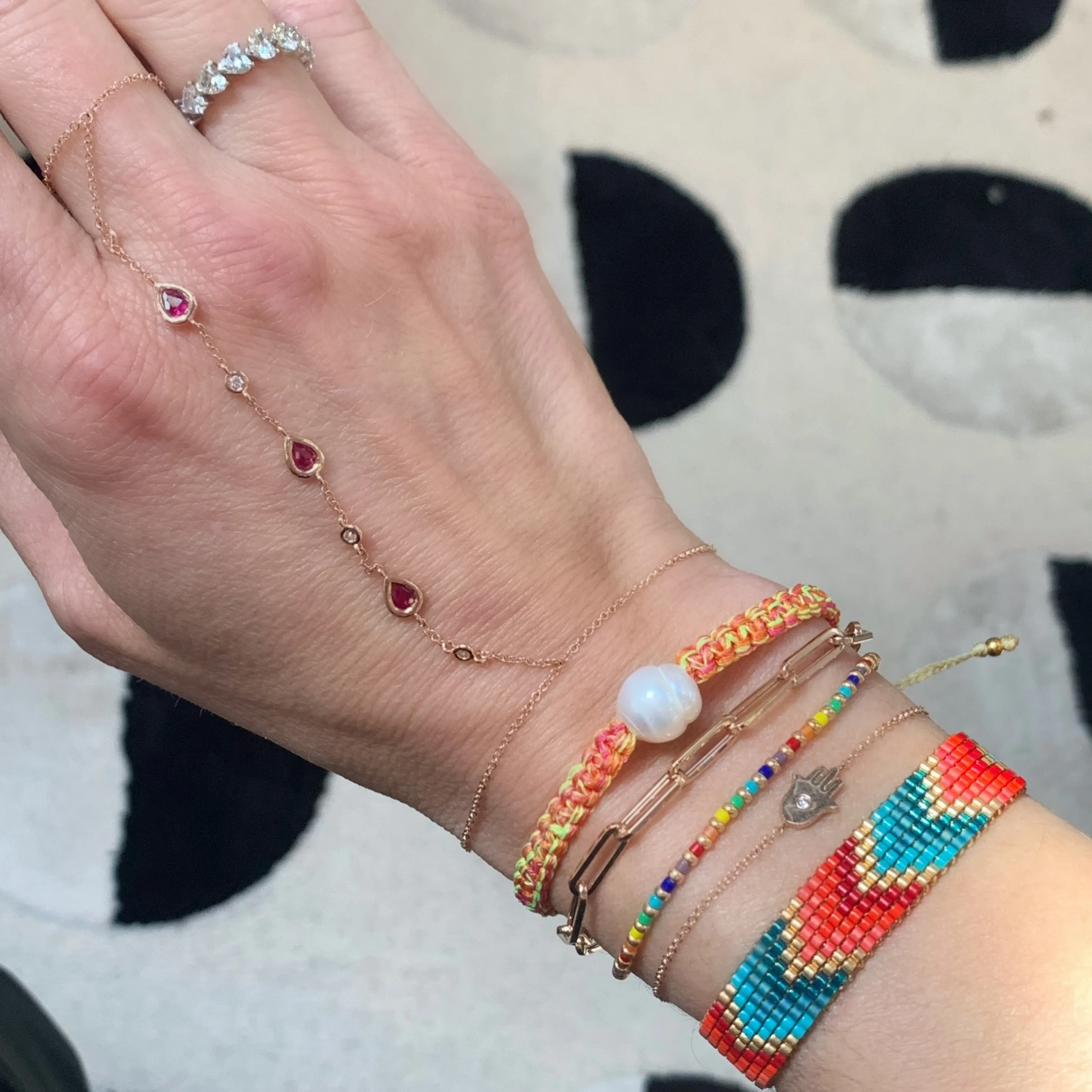 Summertime Multicolored Bracelet with Pearl
