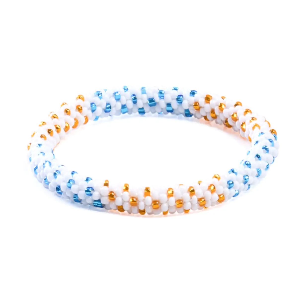 Sun and Sky | Himalayan Glass Bead Bracelet