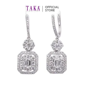 TAKA Jewellery Emerald Cut Lab Grown Diamond Earrings Hoop