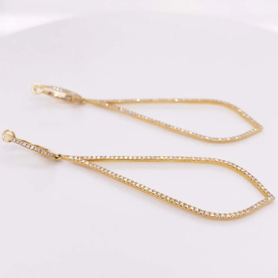 Tear Drop Diamond Earrings