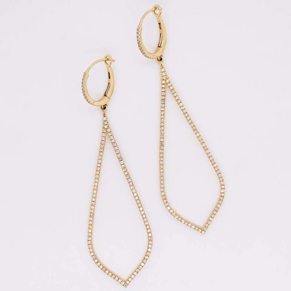 Tear Drop Diamond Earrings