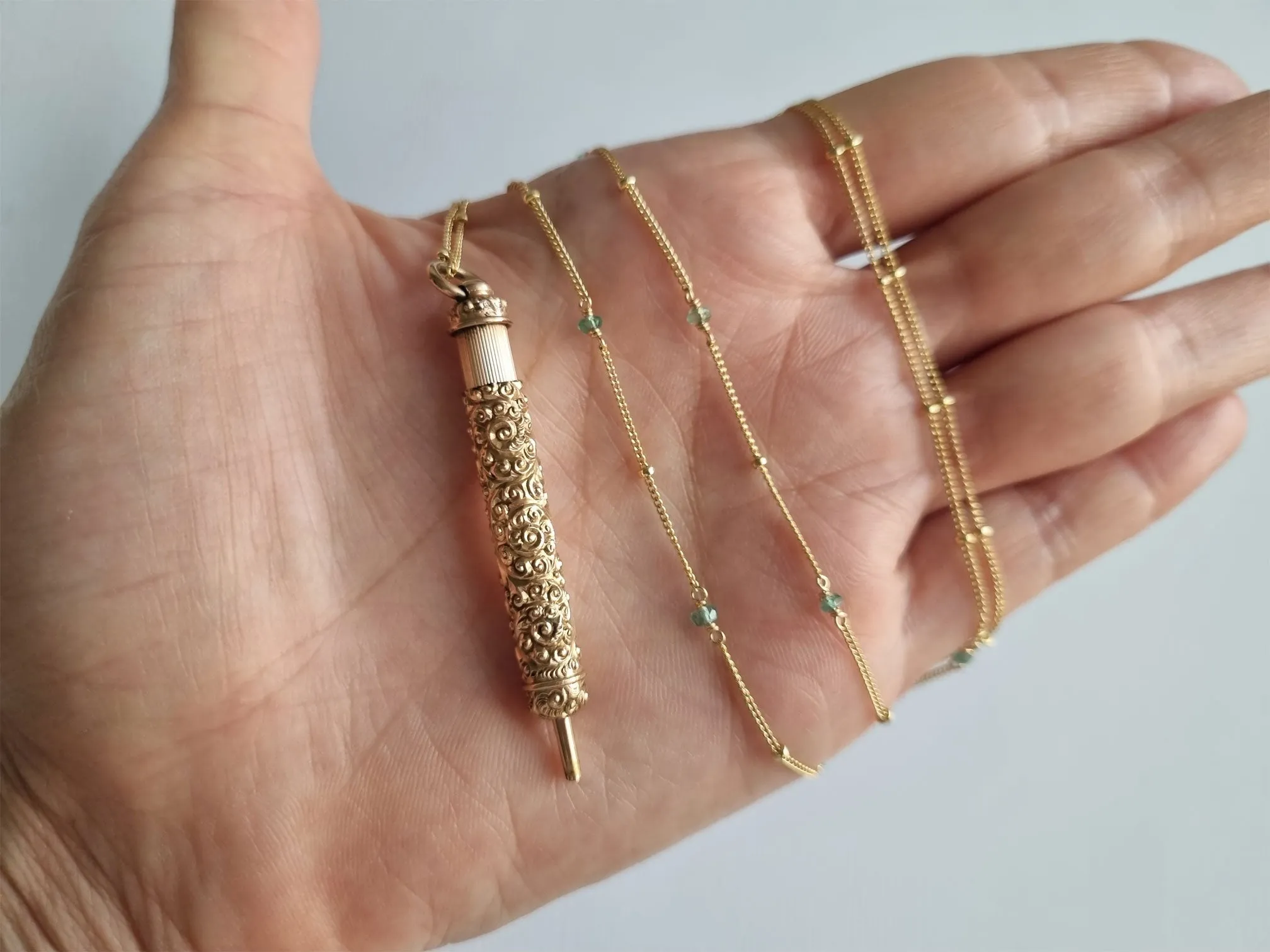 the letters I wrote | antique propelling pencil necklace