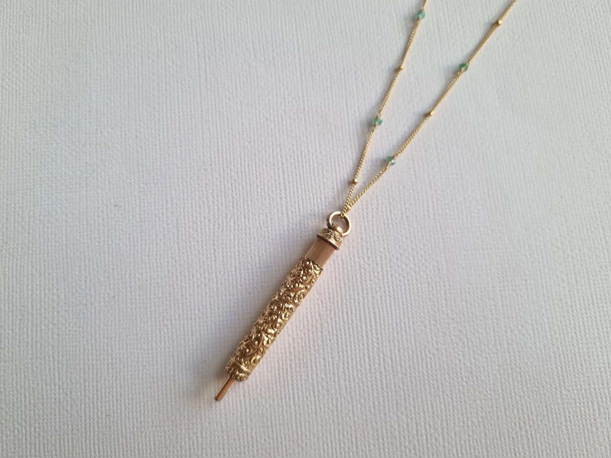 the letters I wrote | antique propelling pencil necklace