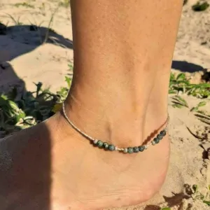 THREE CHARMS - HILLTRIBE SILVER CHARMS / TURQUOISE STONES