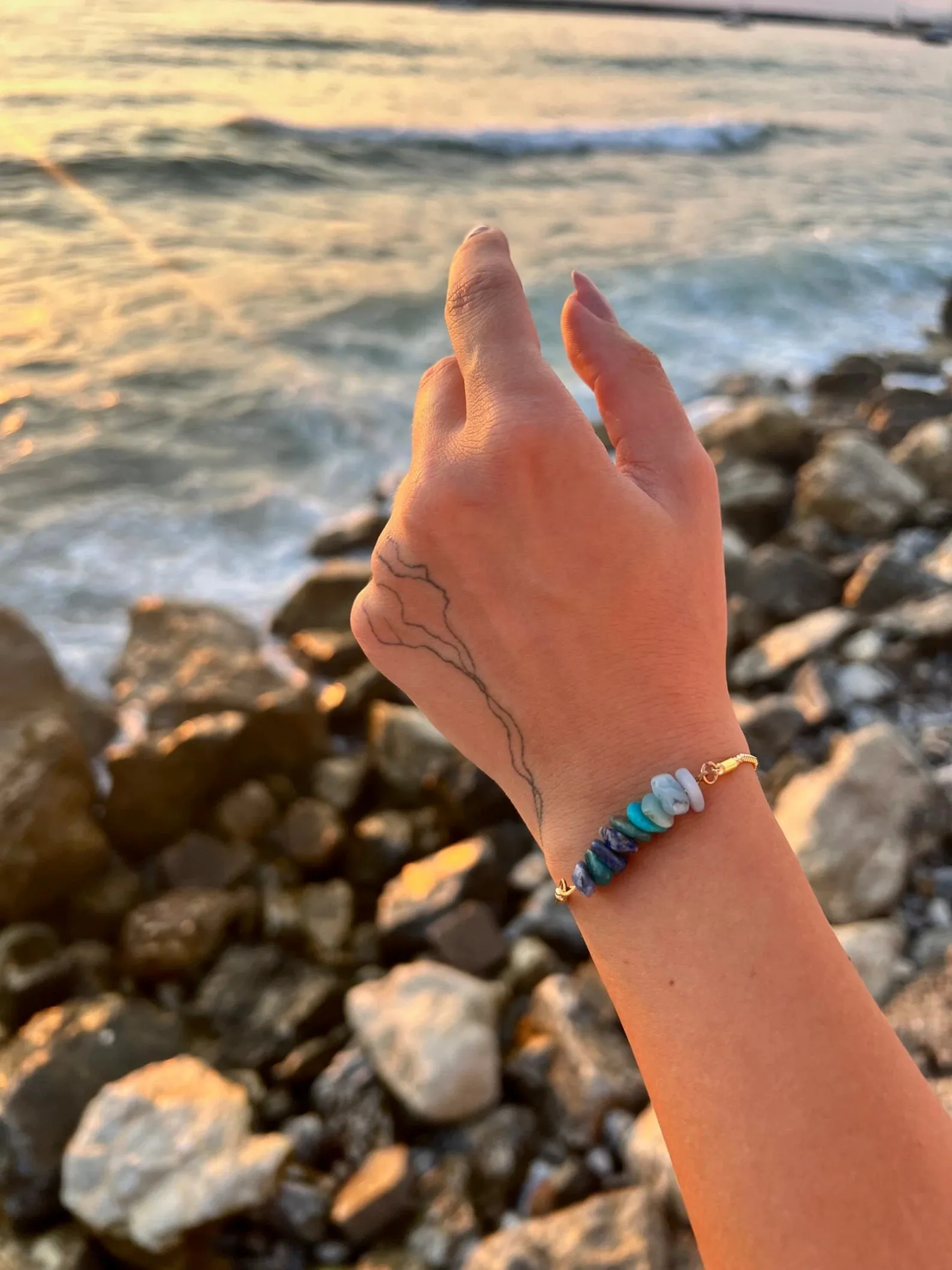 Throat Chakra Gemstone Bracelet