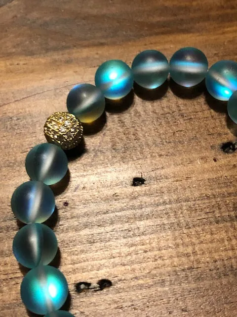 Tibetan Hidden Magic Bracelets, Blue Glowstones