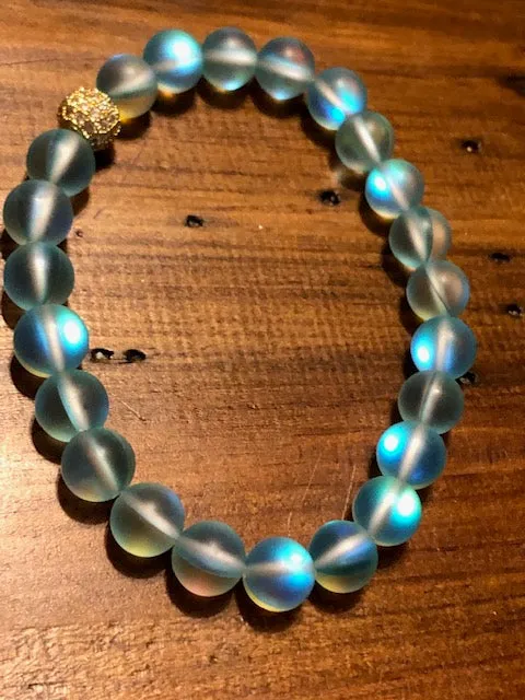 Tibetan Hidden Magic Bracelets, Blue Glowstones