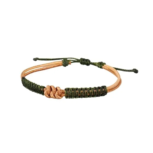 Tibetan Protection Knot Bracelet in Green