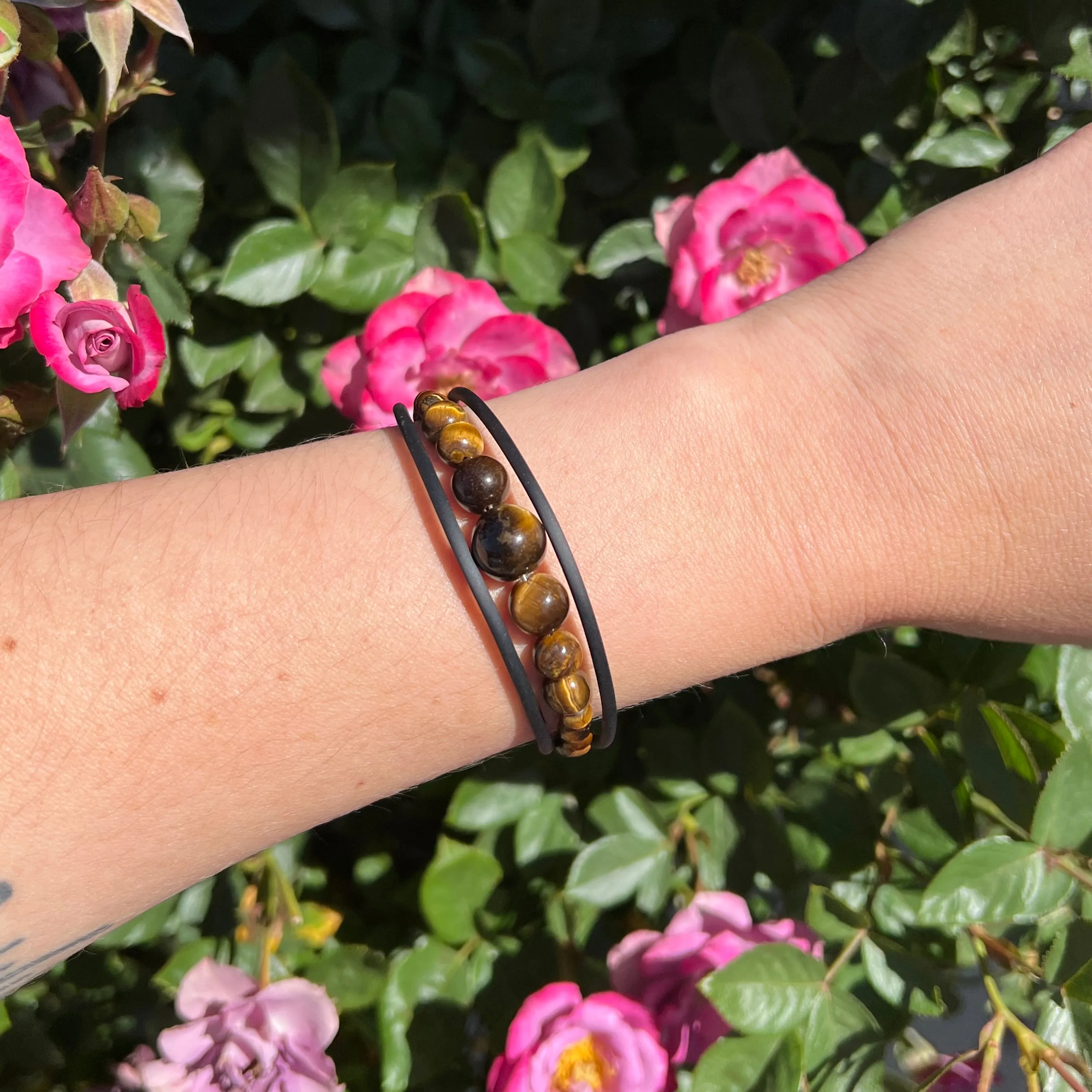 Tiger's Eye Memory Wire Bracelet