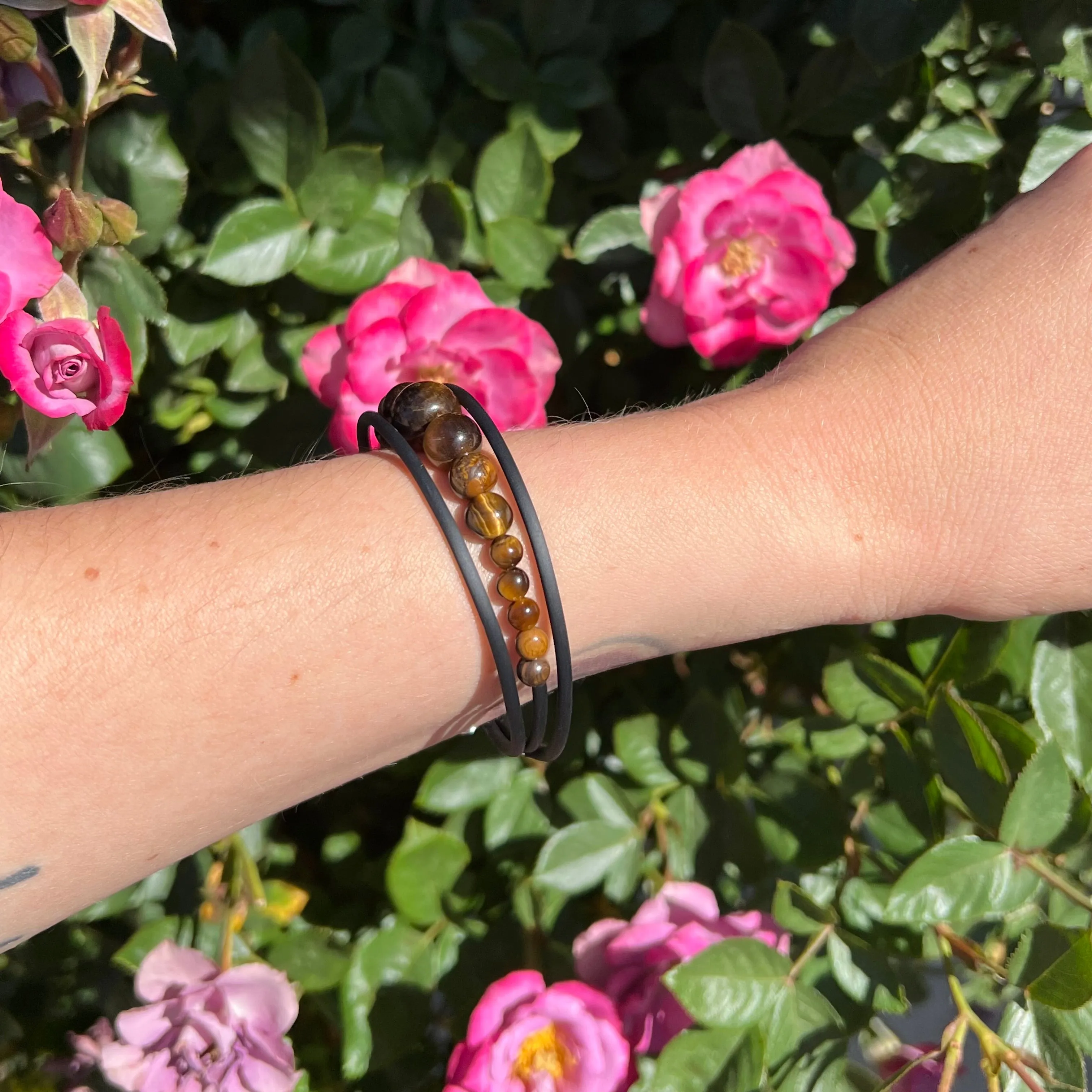 Tiger's Eye Memory Wire Bracelet