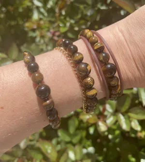 Tiger's Eye Memory Wire Bracelet