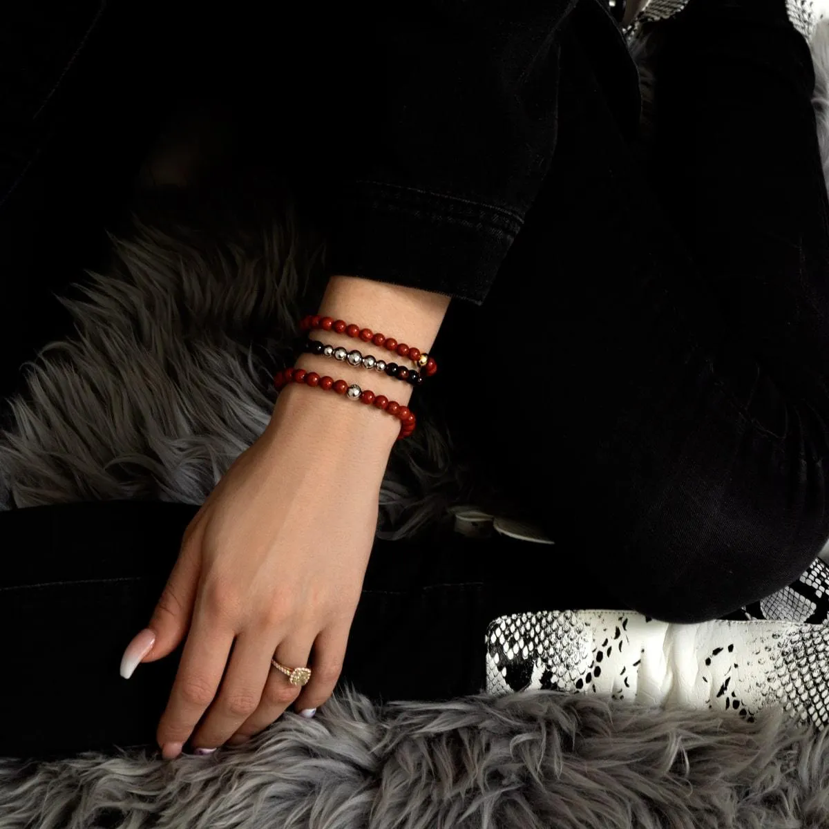 Tiger's Eye | Silver | Balance Gemstone Macrame Bracelet