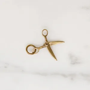 Tiny 14k Gold Scissors Charm