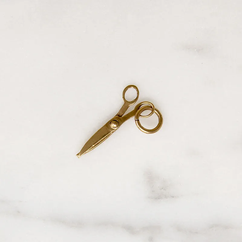 Tiny 14k Gold Scissors Charm