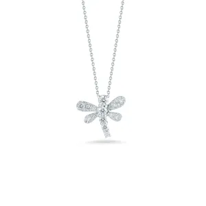 Tiny Treasures 18K White Gold Diamond Dragonfly Pendant Necklace