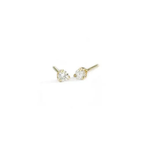 tiny white diamond studs