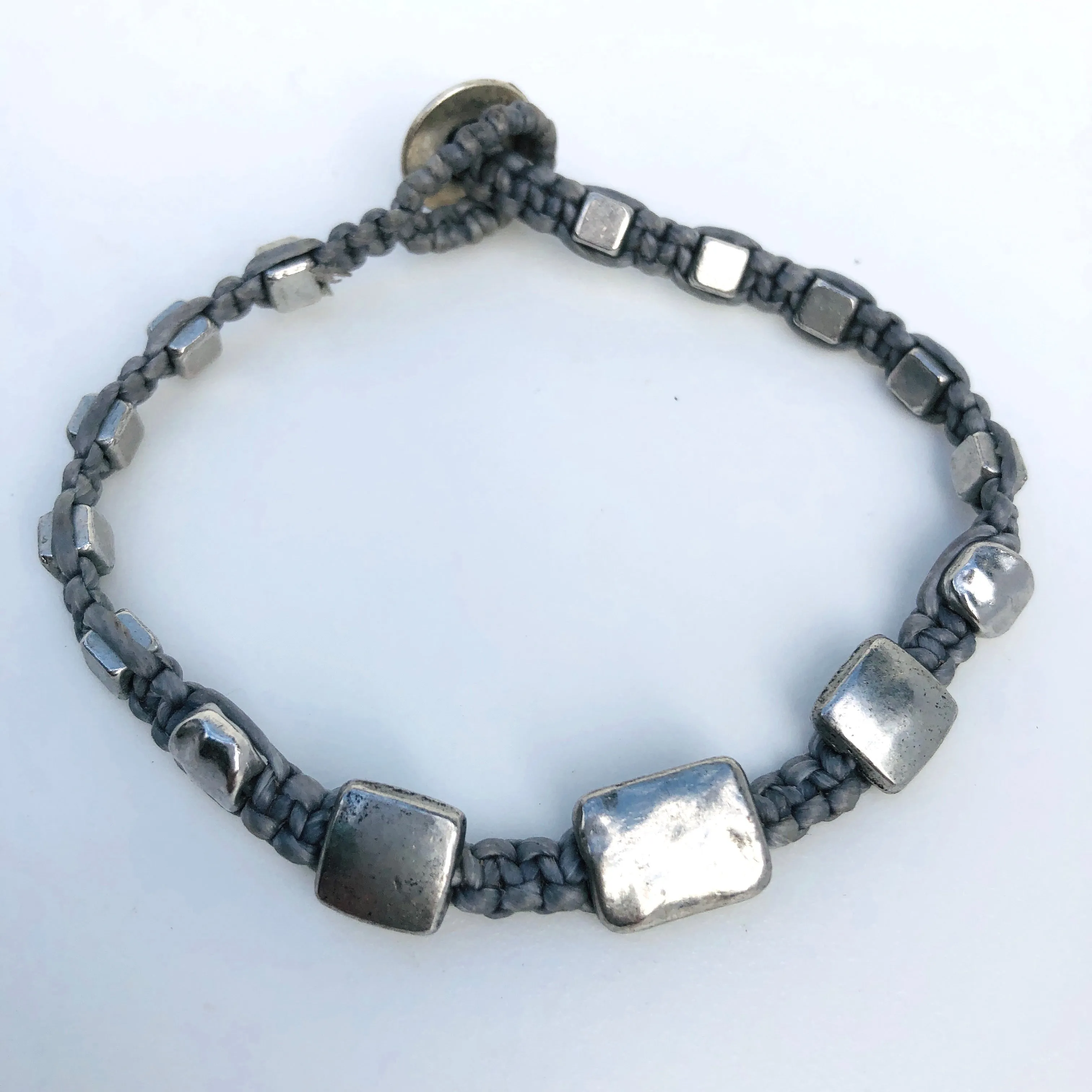 TM. Woven Silver Panel Bracelet
