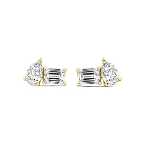 Toi et Moi Diamond Stud Earrings