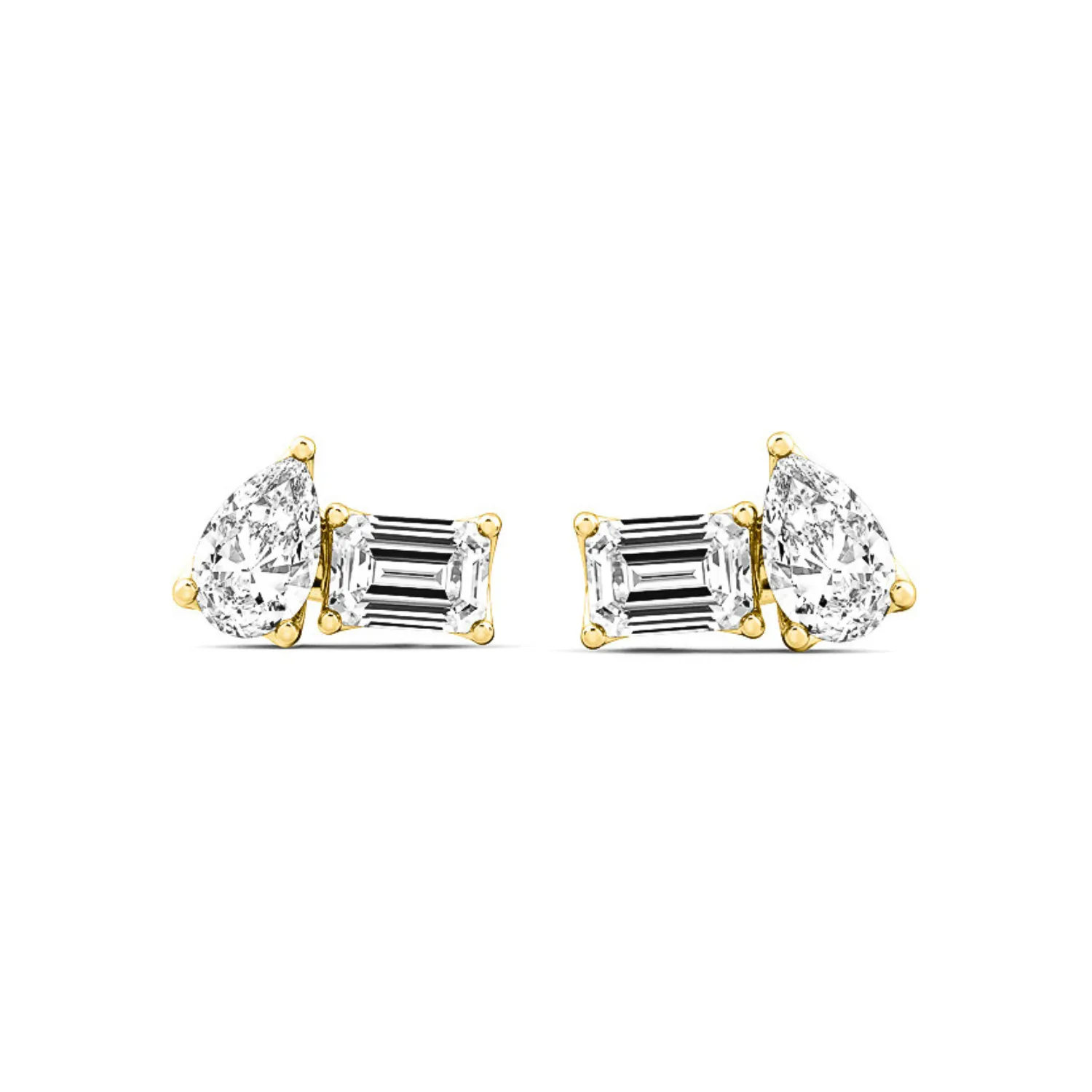 Toi et Moi Diamond Stud Earrings
