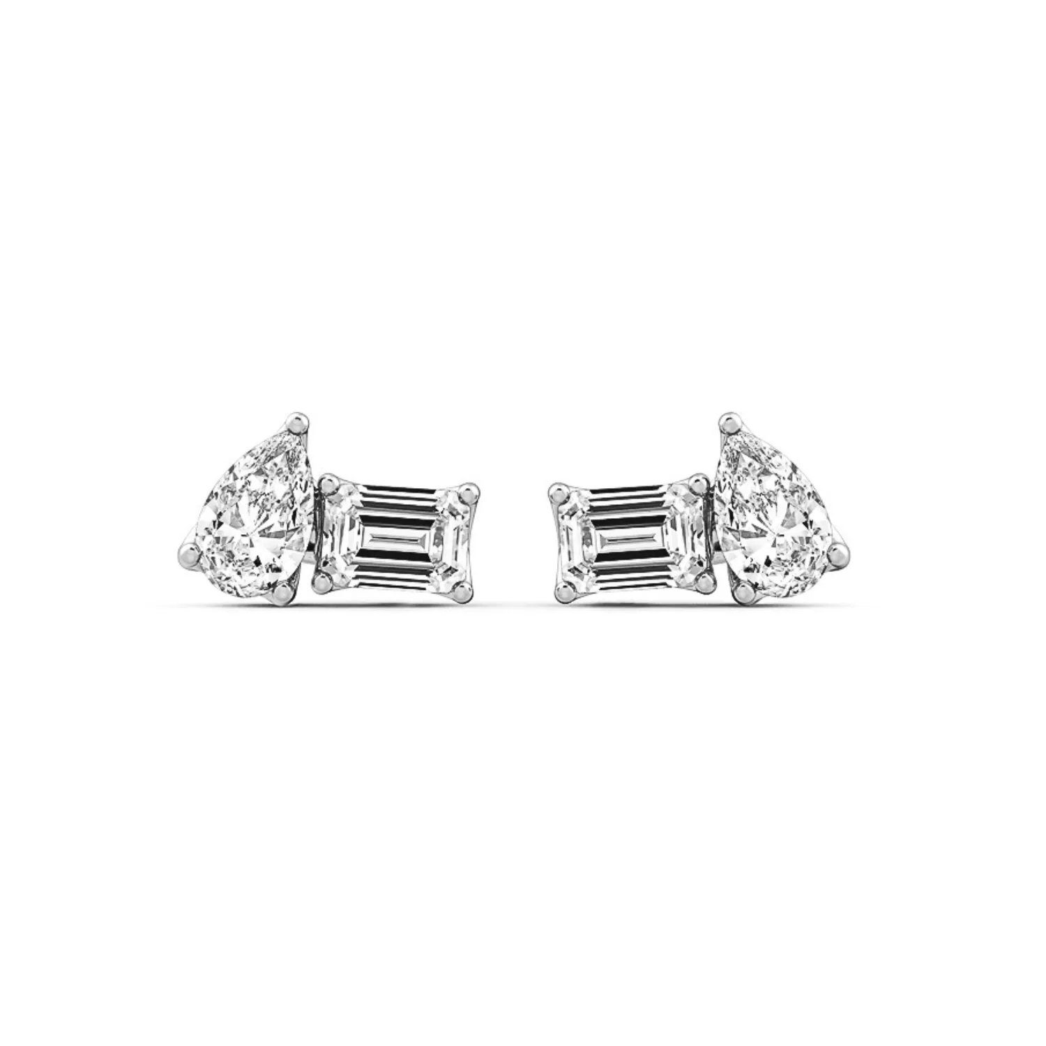 Toi et Moi Diamond Stud Earrings