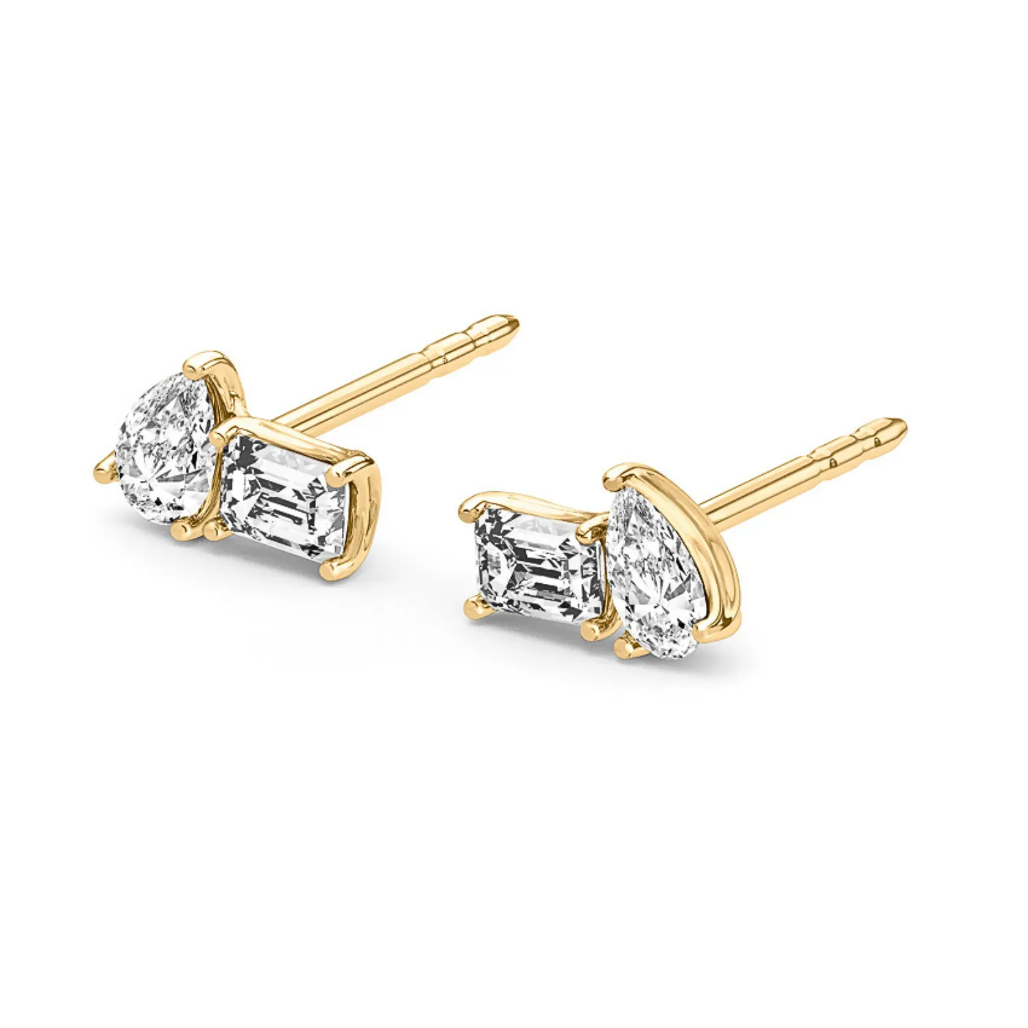 Toi et Moi Diamond Stud Earrings