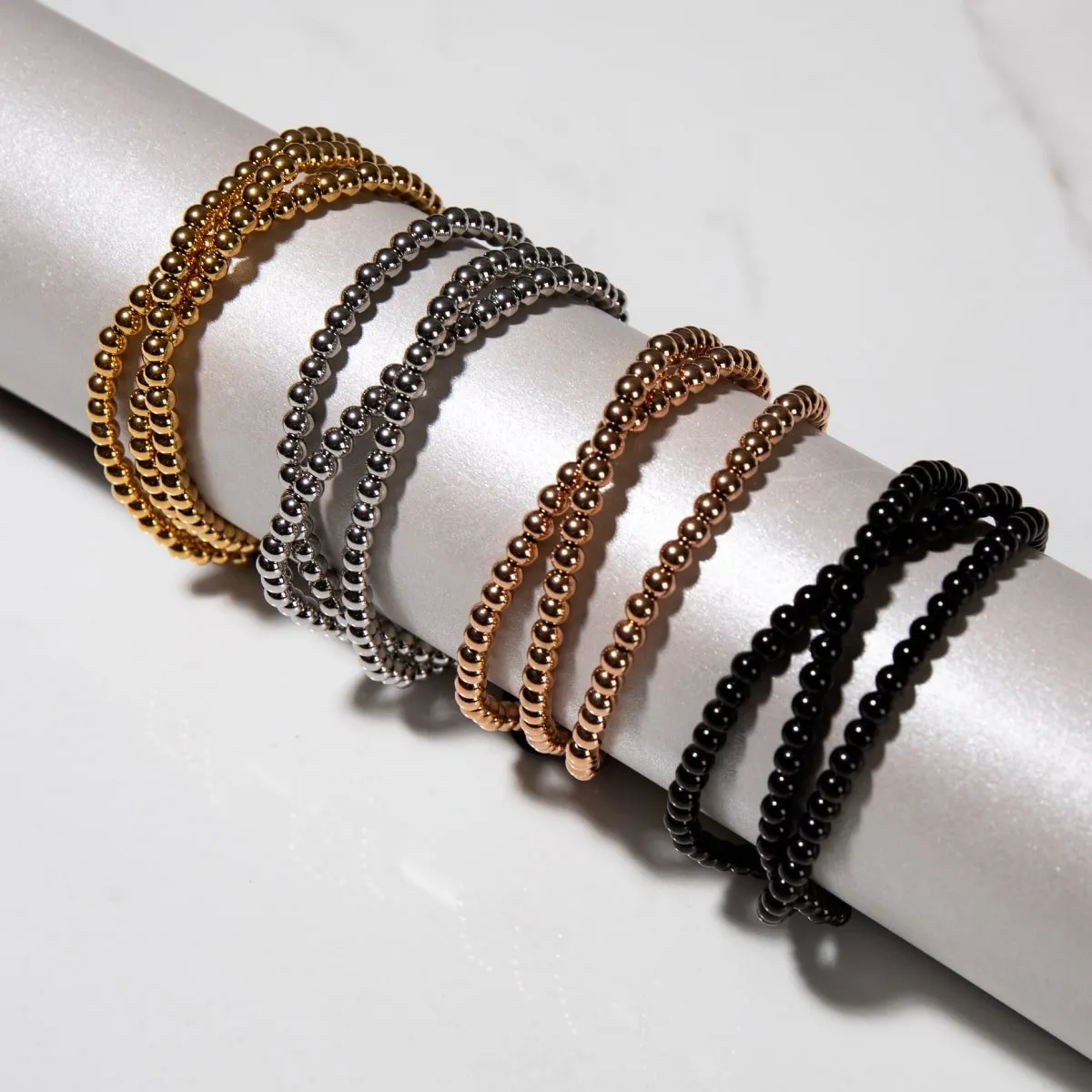 Trinity | Rose Gold | Triple Strand Bracelet