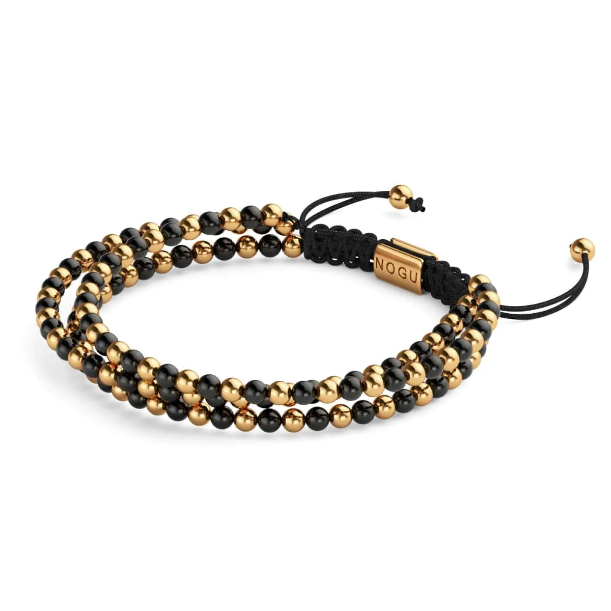 Trinity | Rose Gold x Gunmetal | Triple Strand Bracelet