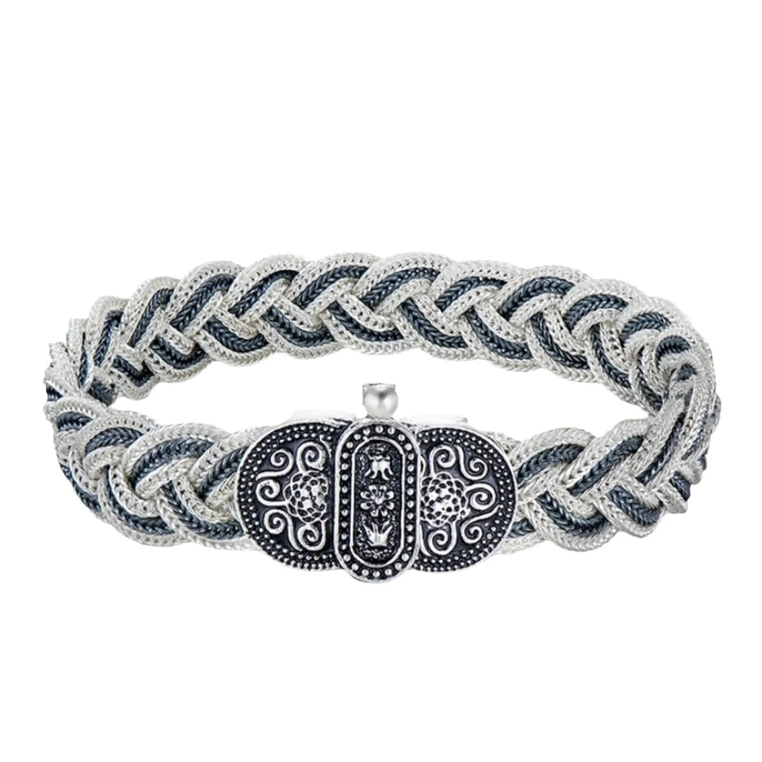 Turkish Woven Vintage Silver Couple Bracelets