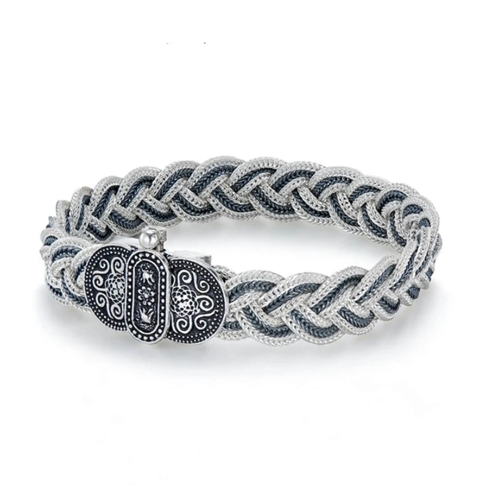Turkish Woven Vintage Silver Couple Bracelets