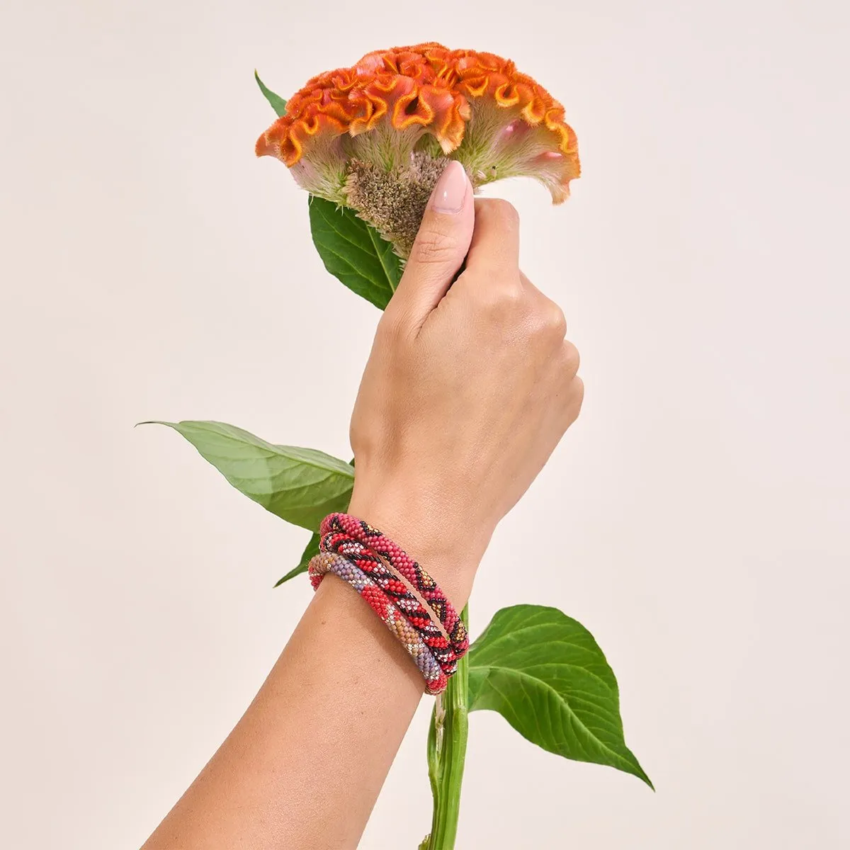 Tuscan Dawn | Himalayan Glass Bead Bracelet