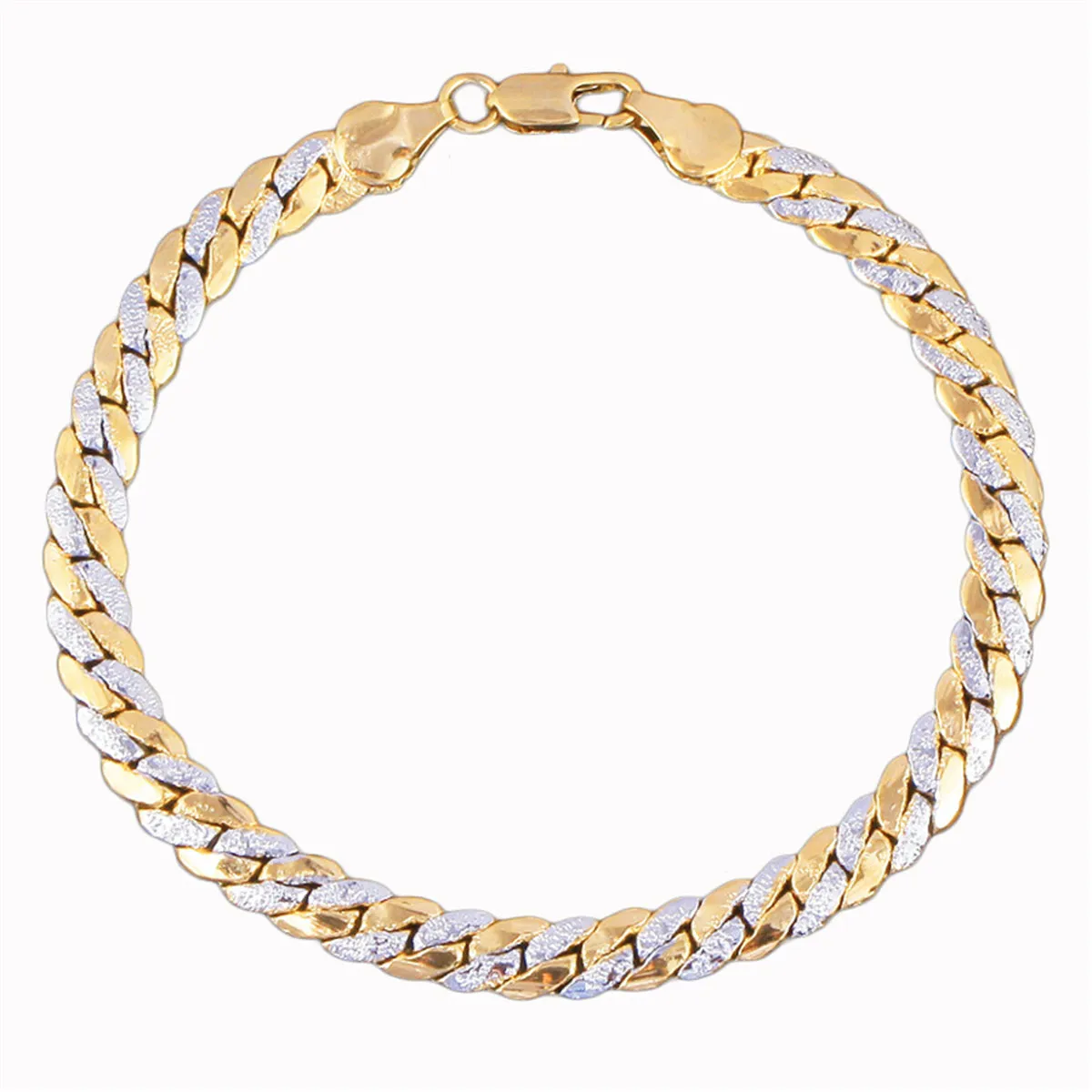 Two-Tone Figaro Bracelet