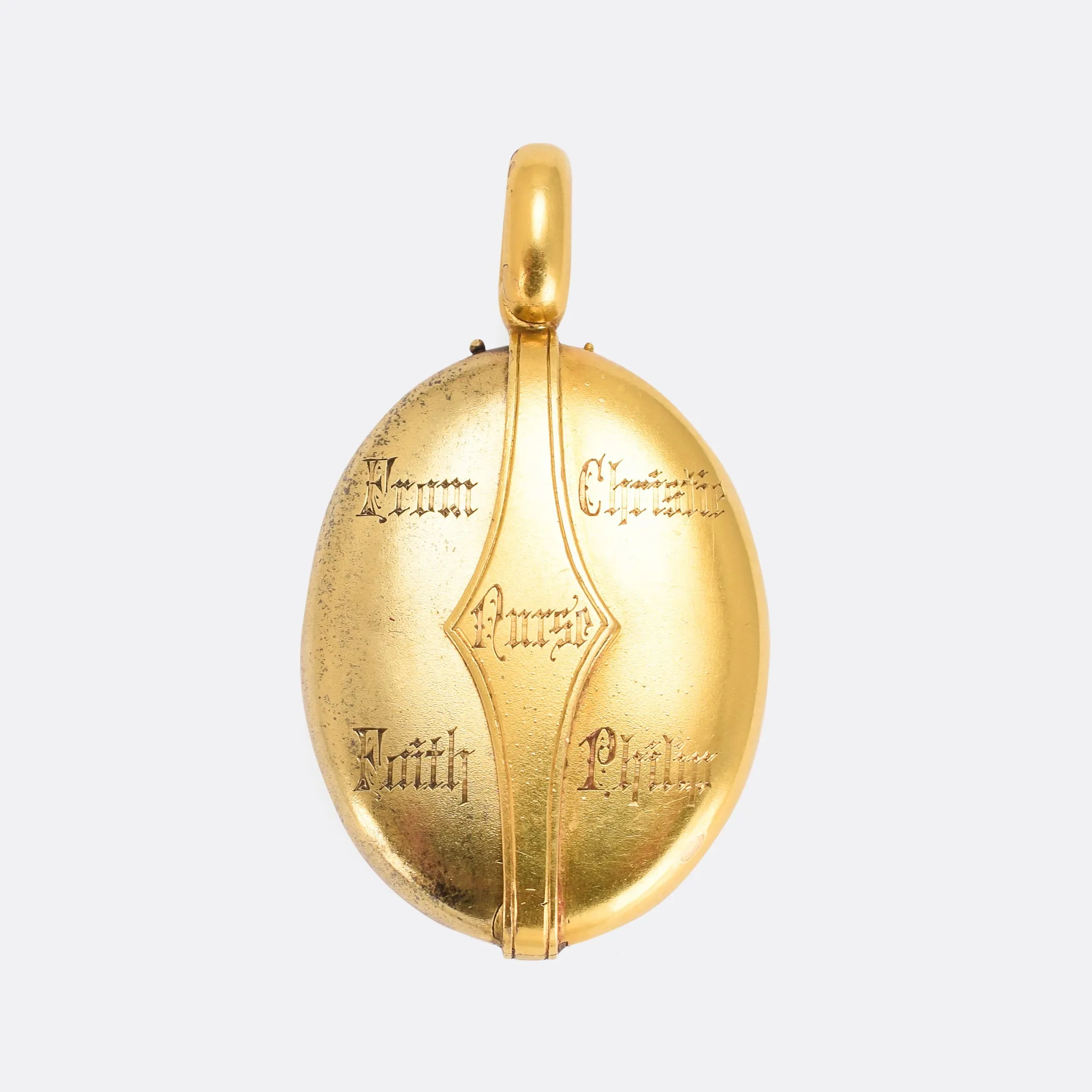 Unusual Edwardian Gold Family Locket 1902