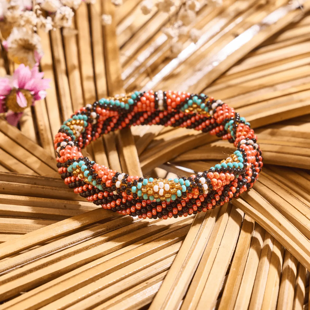 Valley Of The Hidden Flowers | Himalayan Glass Bead Bracelet