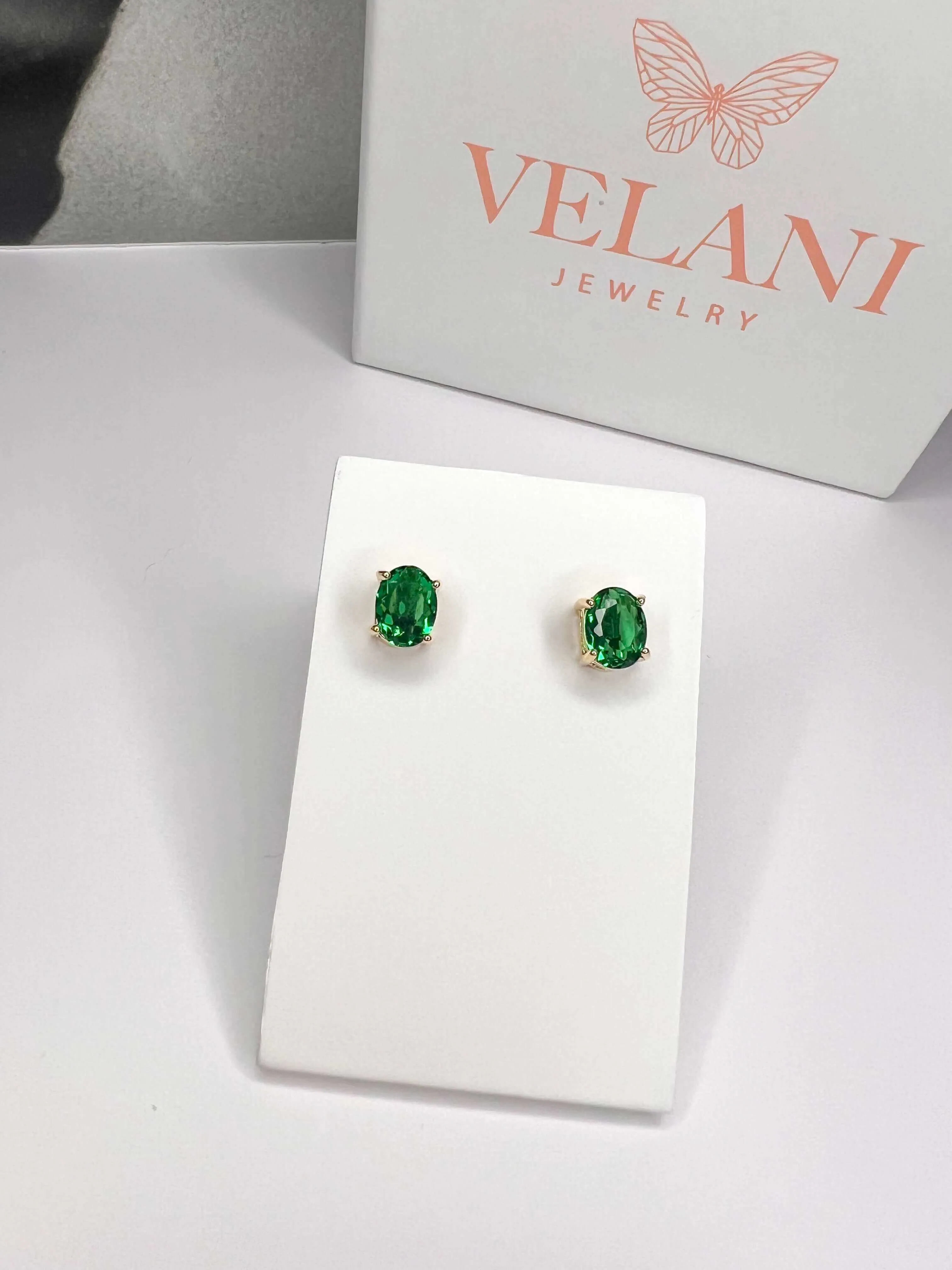 Velani Oval Earrings with CZ