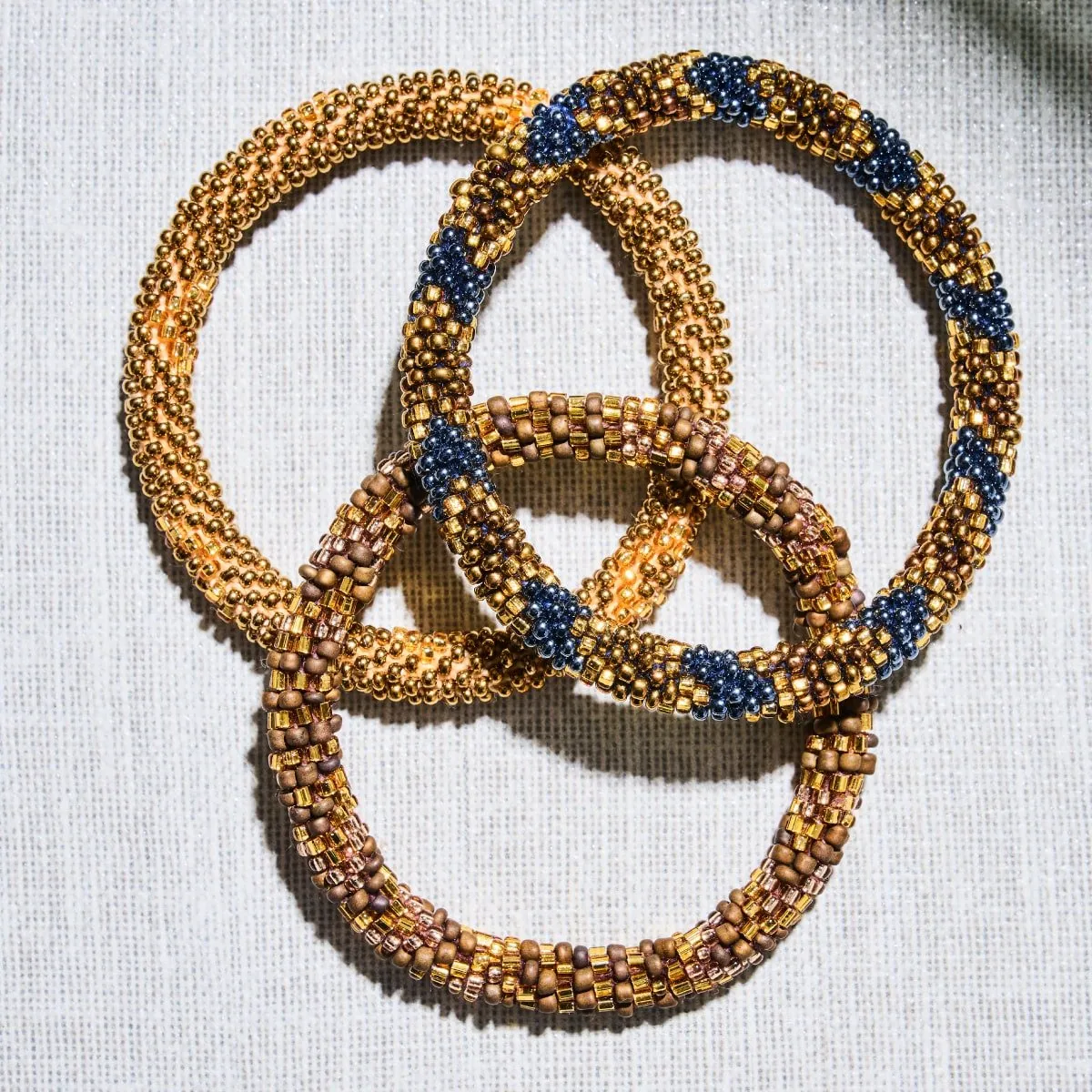 Venetian Gold | Himalayan Glass Bead Bracelet