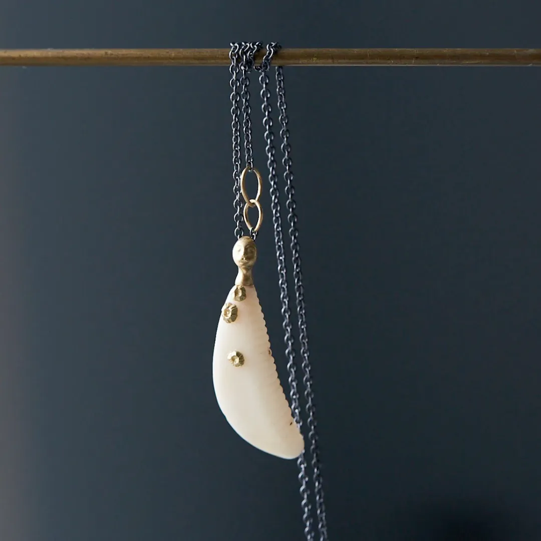 Venus Emerges Shell Cameo Necklace