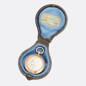 Victorian 18k Gold Pocket Barometer Pendant