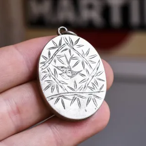 Victorian Aesthetic Movement Swallow Locket