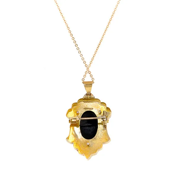 Victorian Banded Agate Cameo Pendant