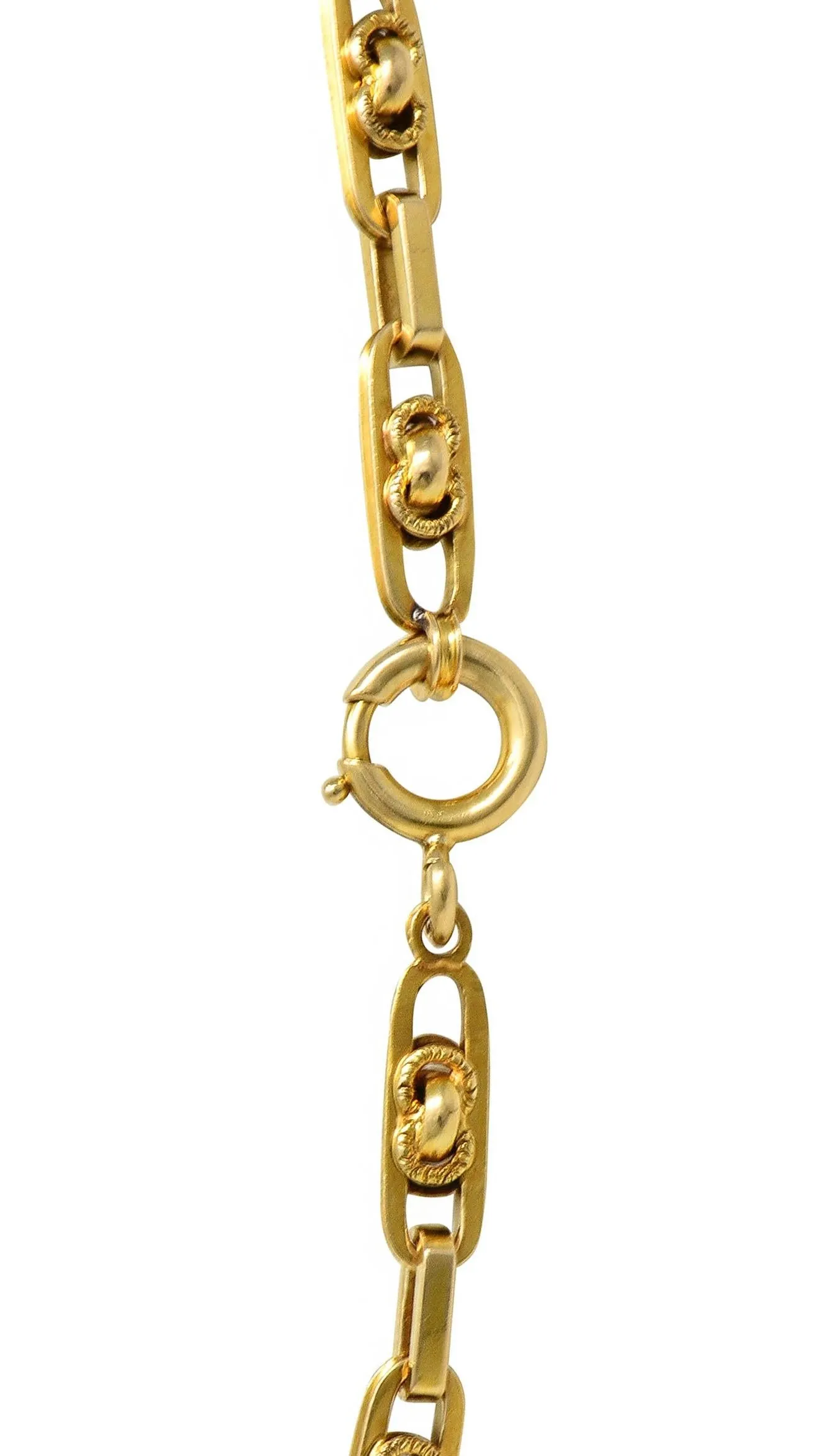 Victorian Carved Carnelian 14 Karat Gold Fancy Link Chain Cameo Pendant Necklace