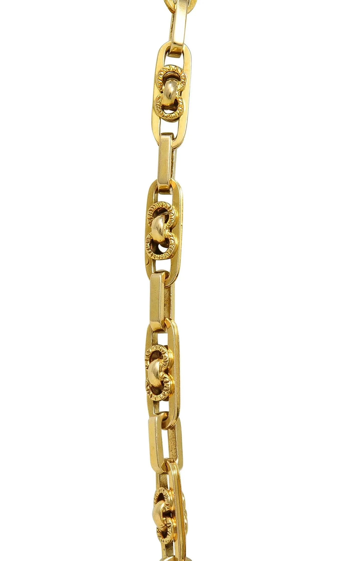 Victorian Carved Carnelian 14 Karat Gold Fancy Link Chain Cameo Pendant Necklace