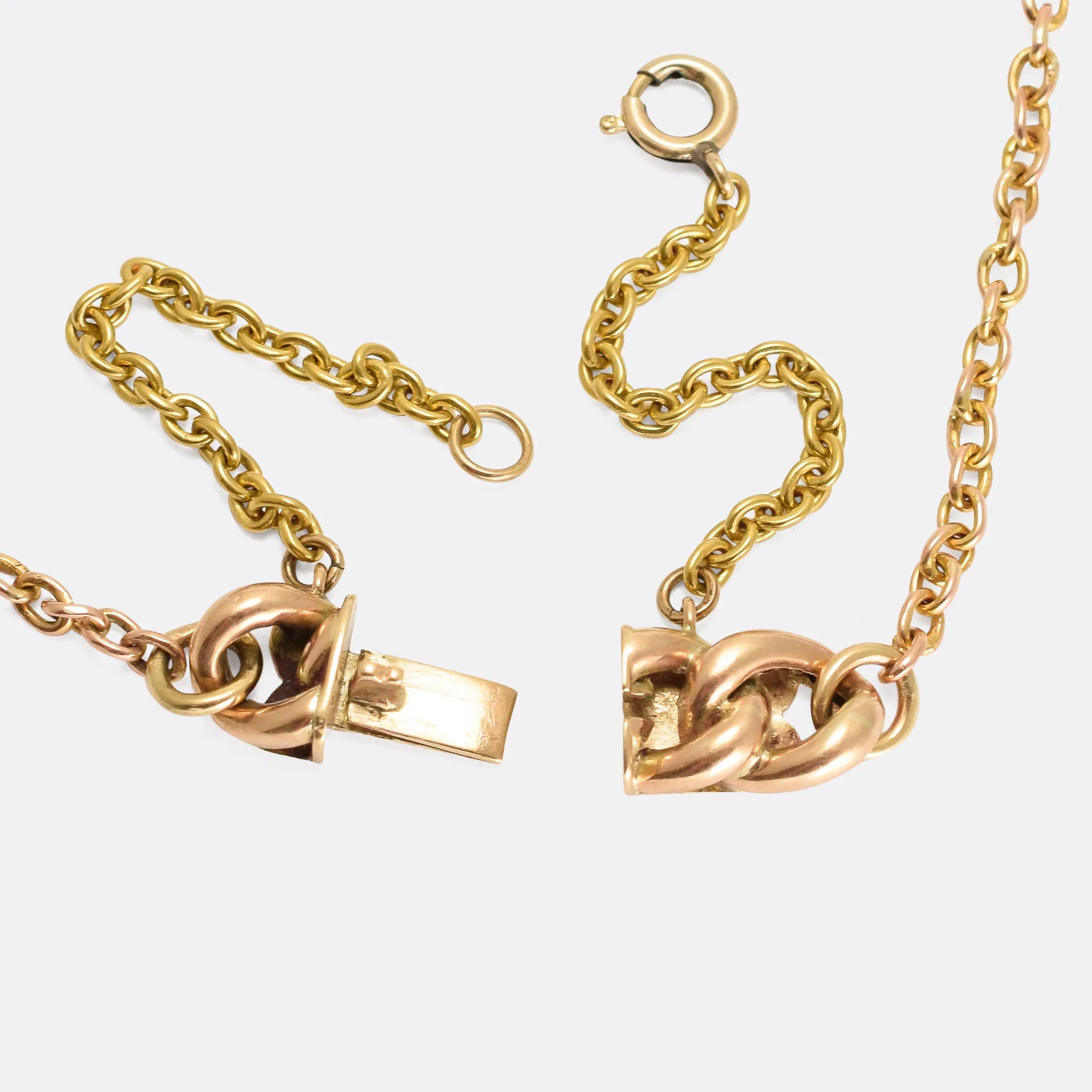 Victorian Diamond GOT MIT DIR Curb-Link Necklace