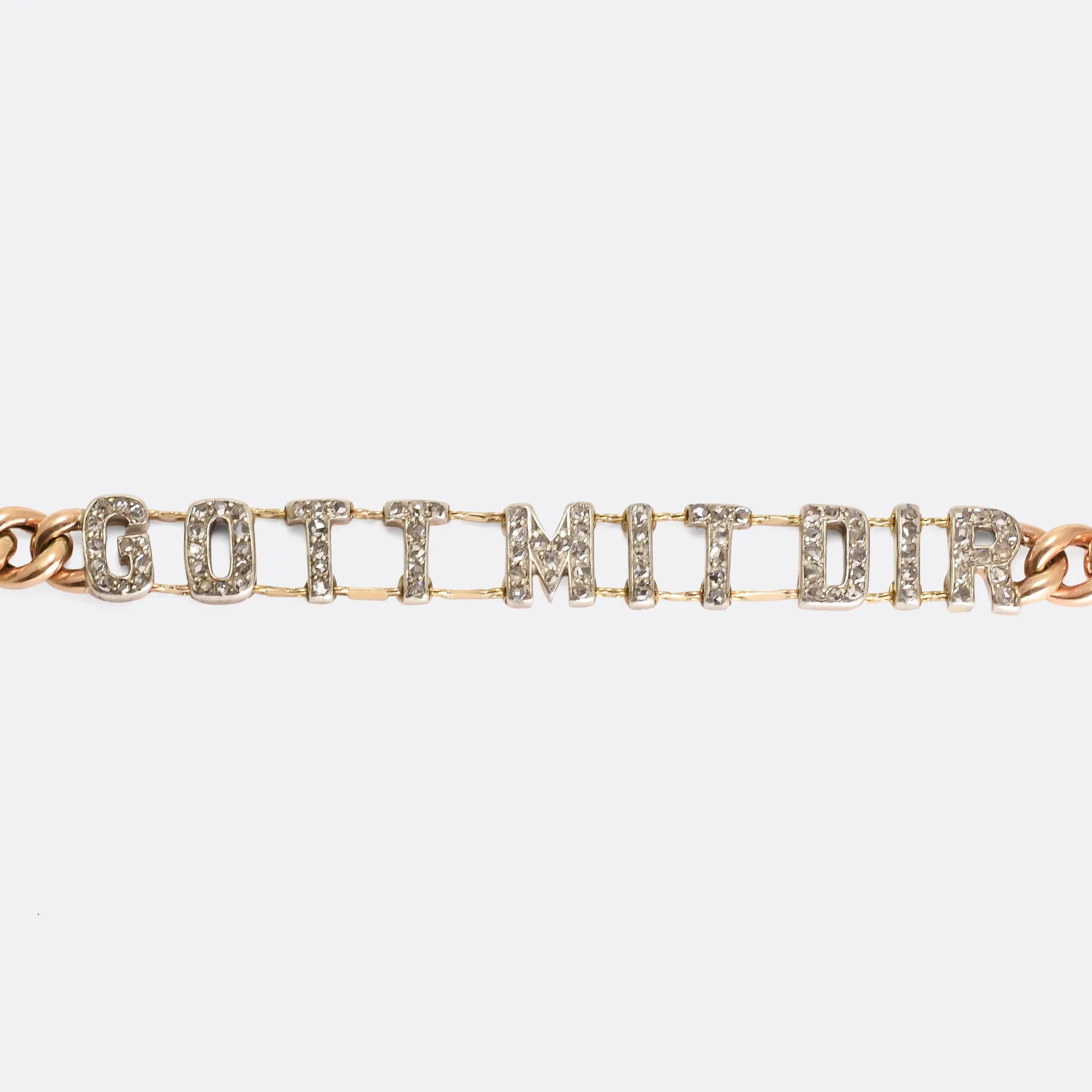 Victorian Diamond GOT MIT DIR Curb-Link Necklace