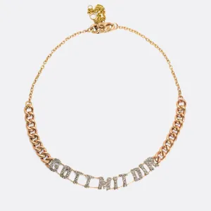 Victorian Diamond GOT MIT DIR Curb-Link Necklace
