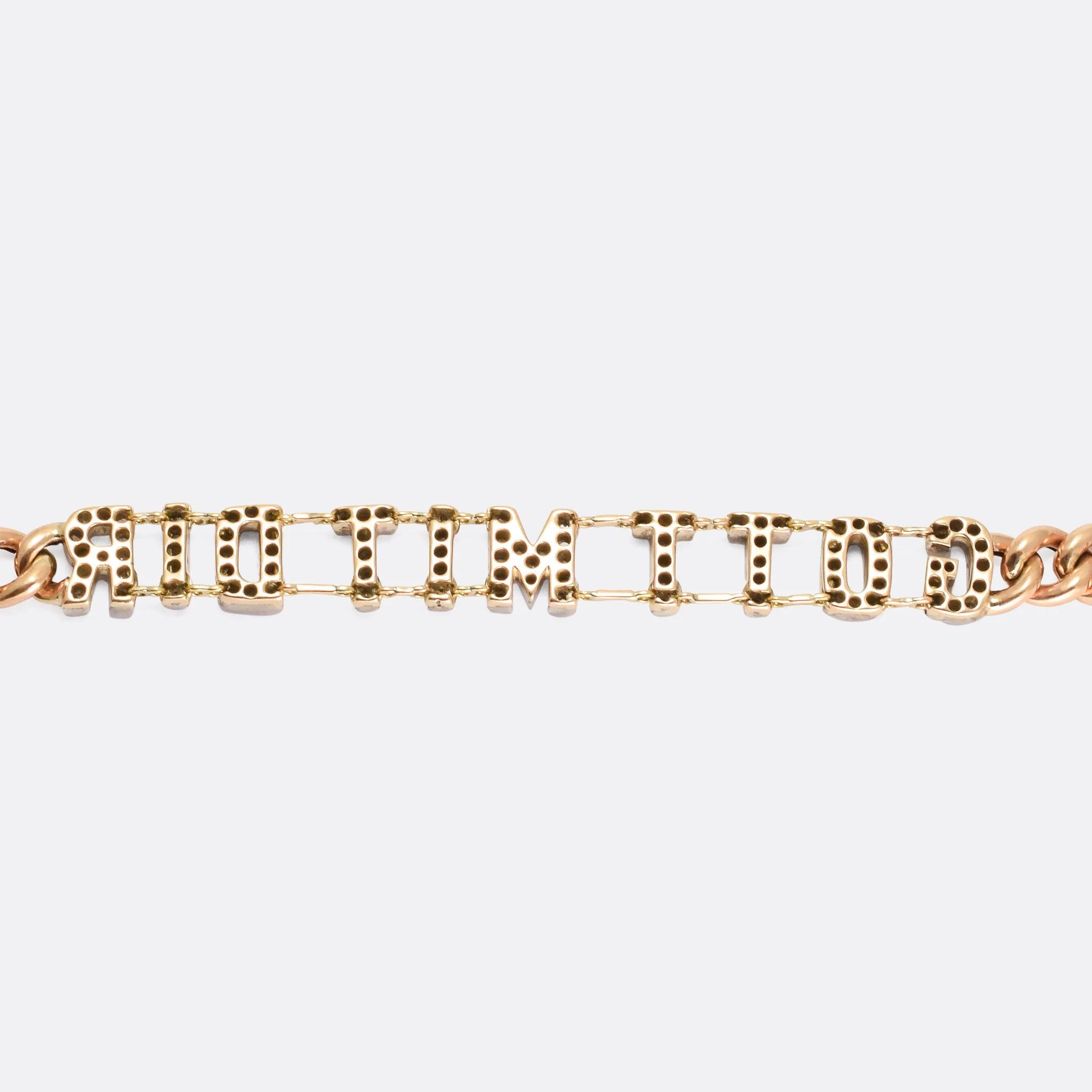 Victorian Diamond GOT MIT DIR Curb-Link Necklace