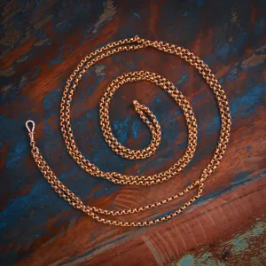 Victorian Gold Guard Chain, 58"
