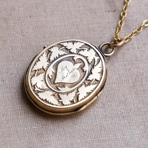 Victorian Ivy Leaf "Mother & Father" Locket
