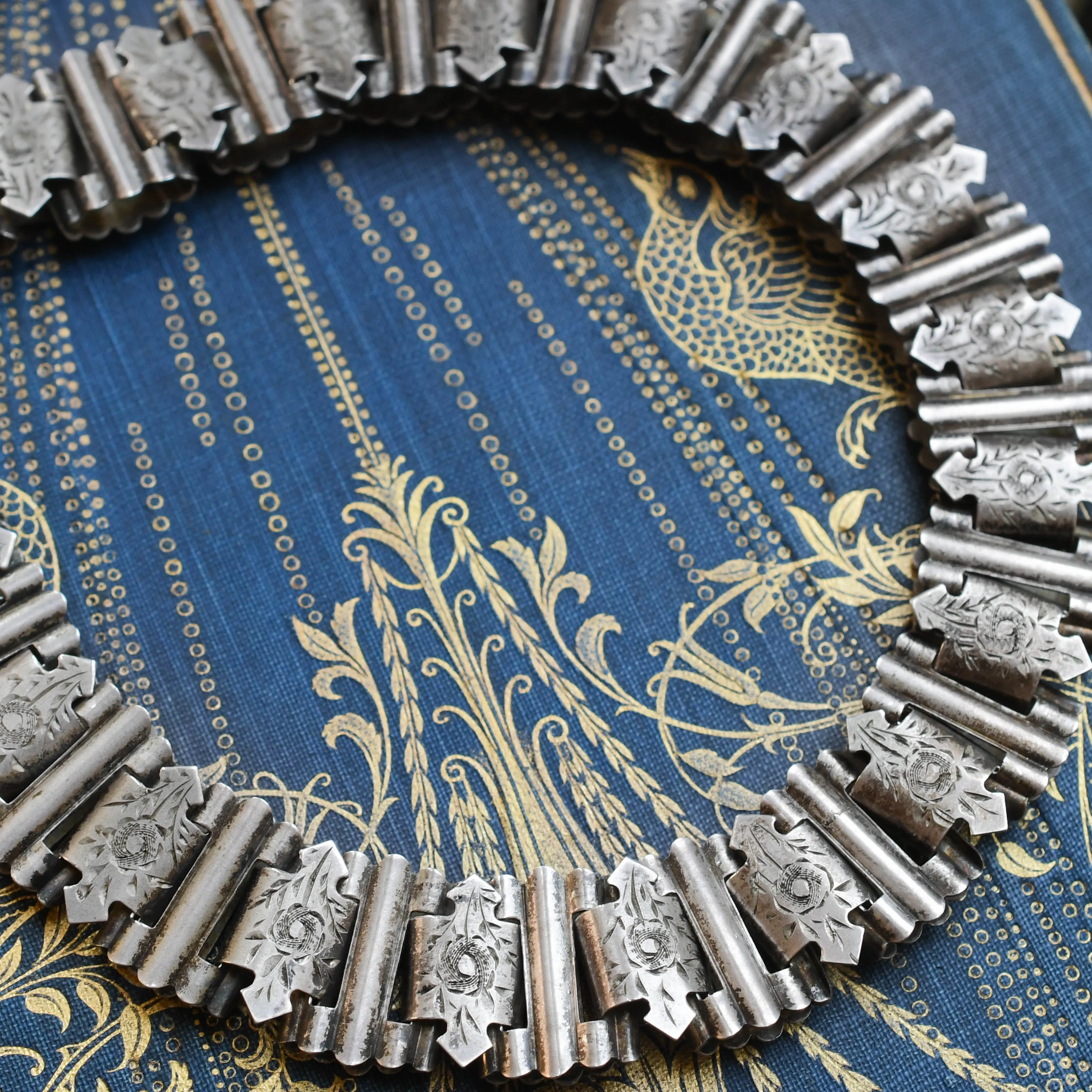 Victorian "Erato" Silver Locket & Collar