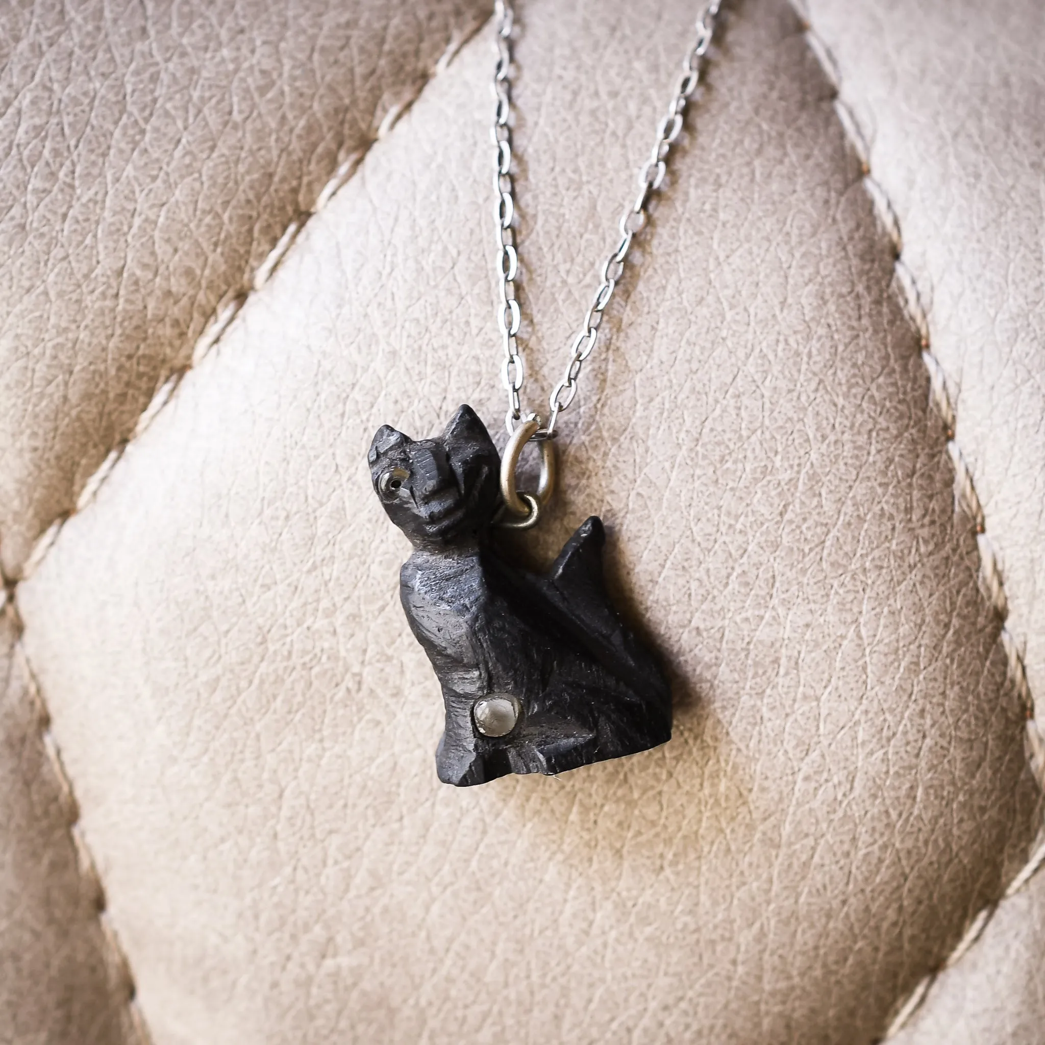 Victorian "Stanhope" Swanage Cat Pendant