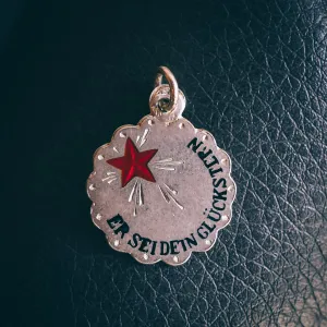Victorian "This Be Your Lucky Star" Silver Pendant